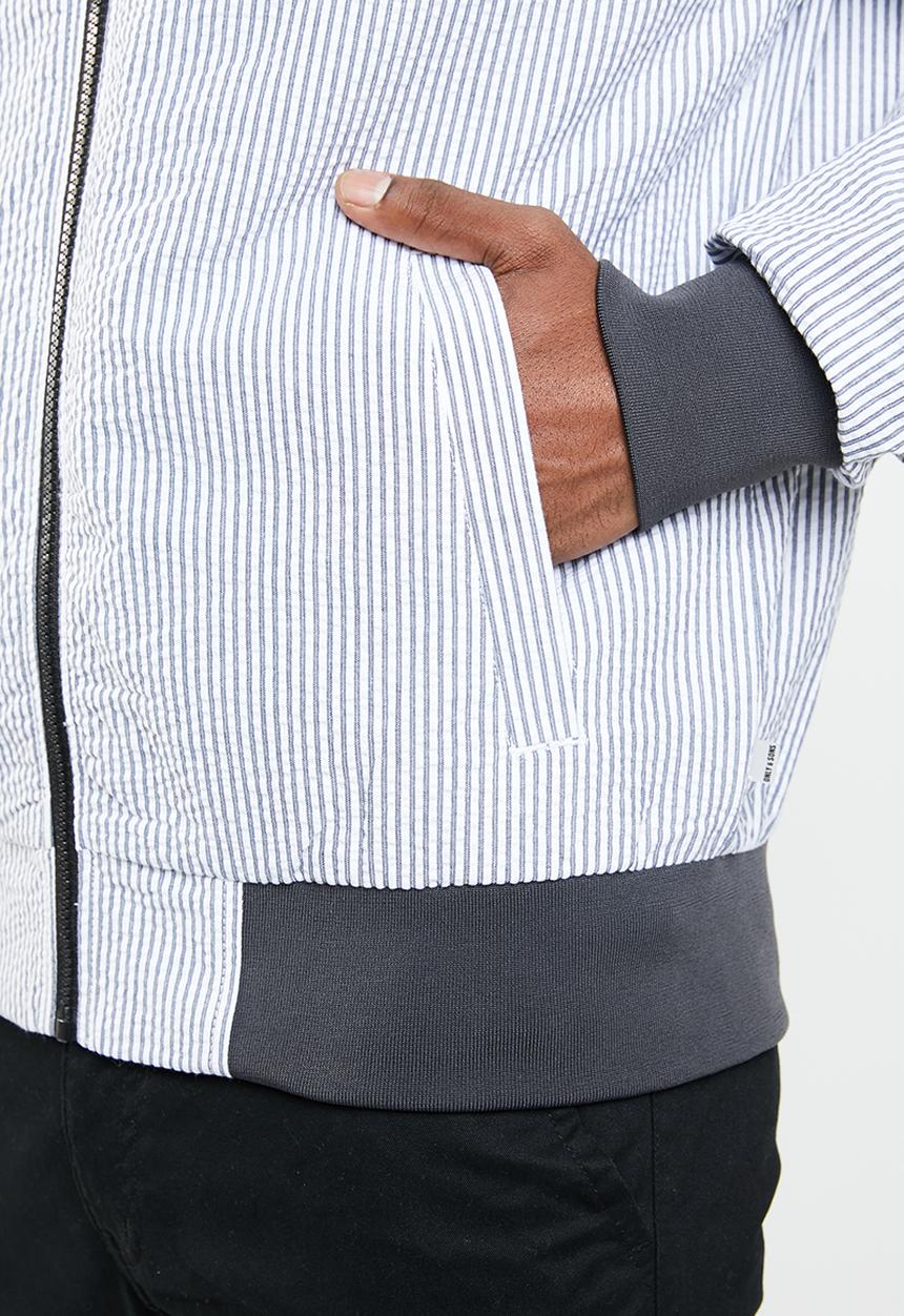 Only & Sons - Edward bomber jacket - black & white