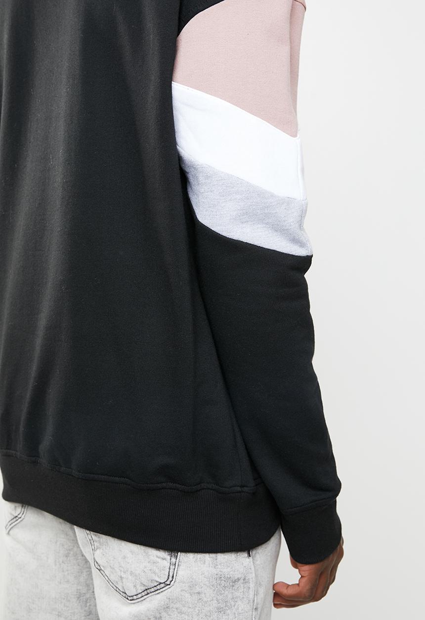Superbalist - Cut & sew oversized colour blocked crew sweat - multi