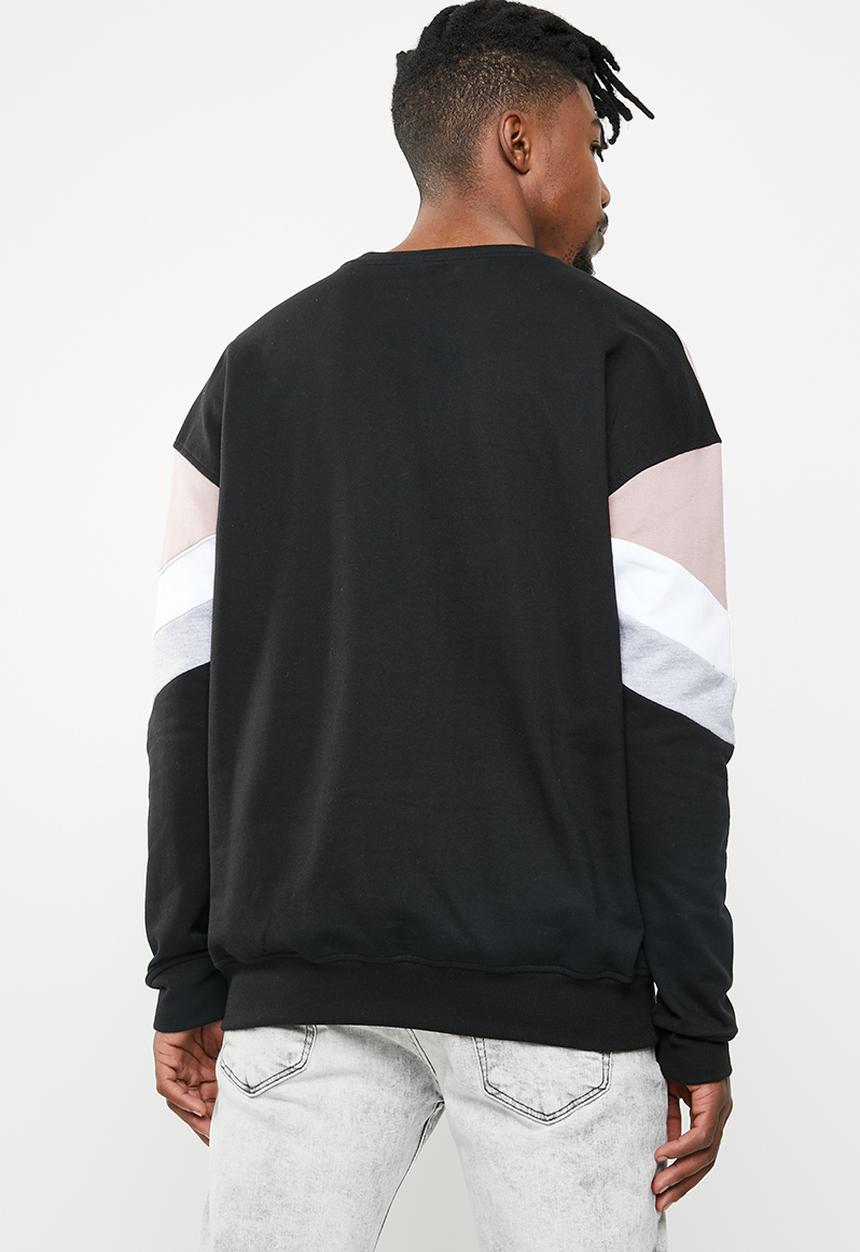 Superbalist - Cut & sew oversized colour blocked crew sweat - multi