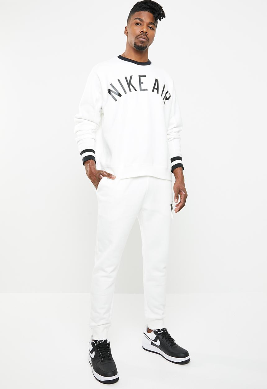 Nike - M nsw nike air crew flc - white & black