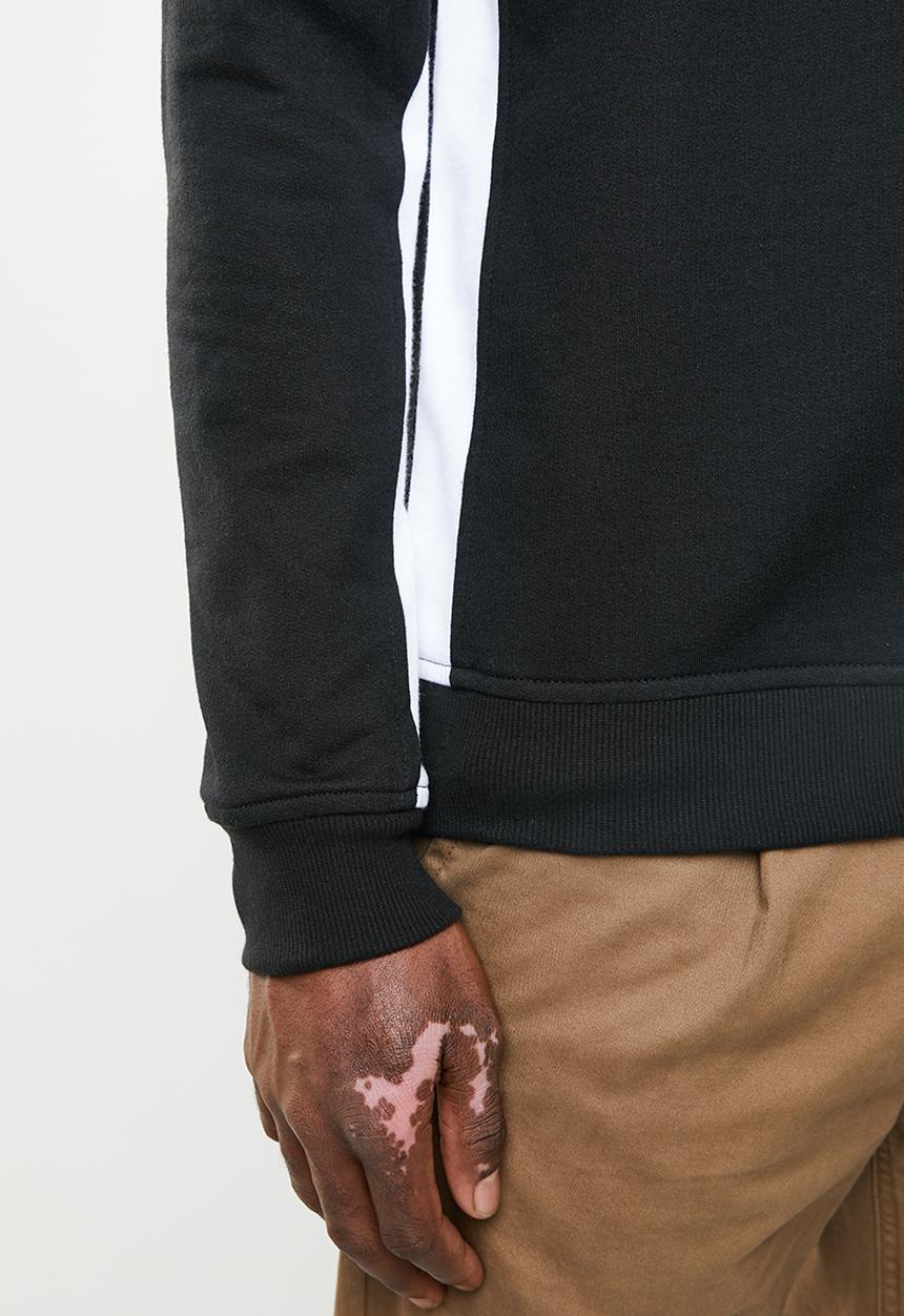 Superbalist - Printed, embroidered crew pullover sweat - black & white
