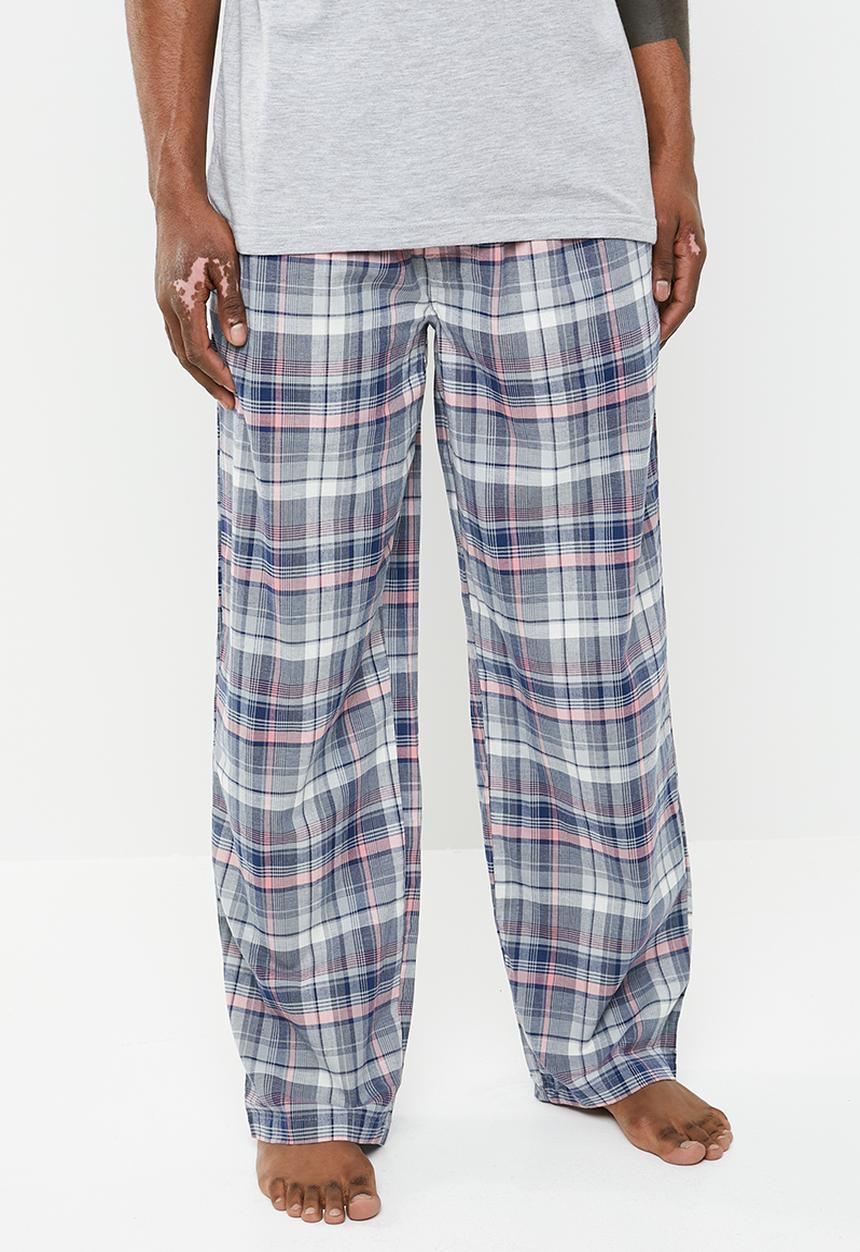 Superbalist - Check woven sleep pants - blue & pink 