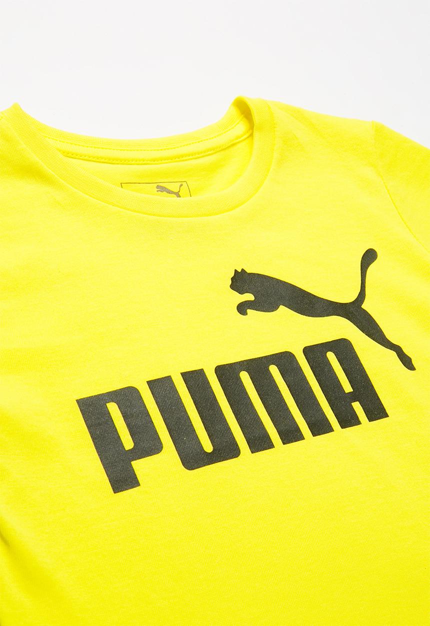 PUMA - Ess logo tee blazing - yellow