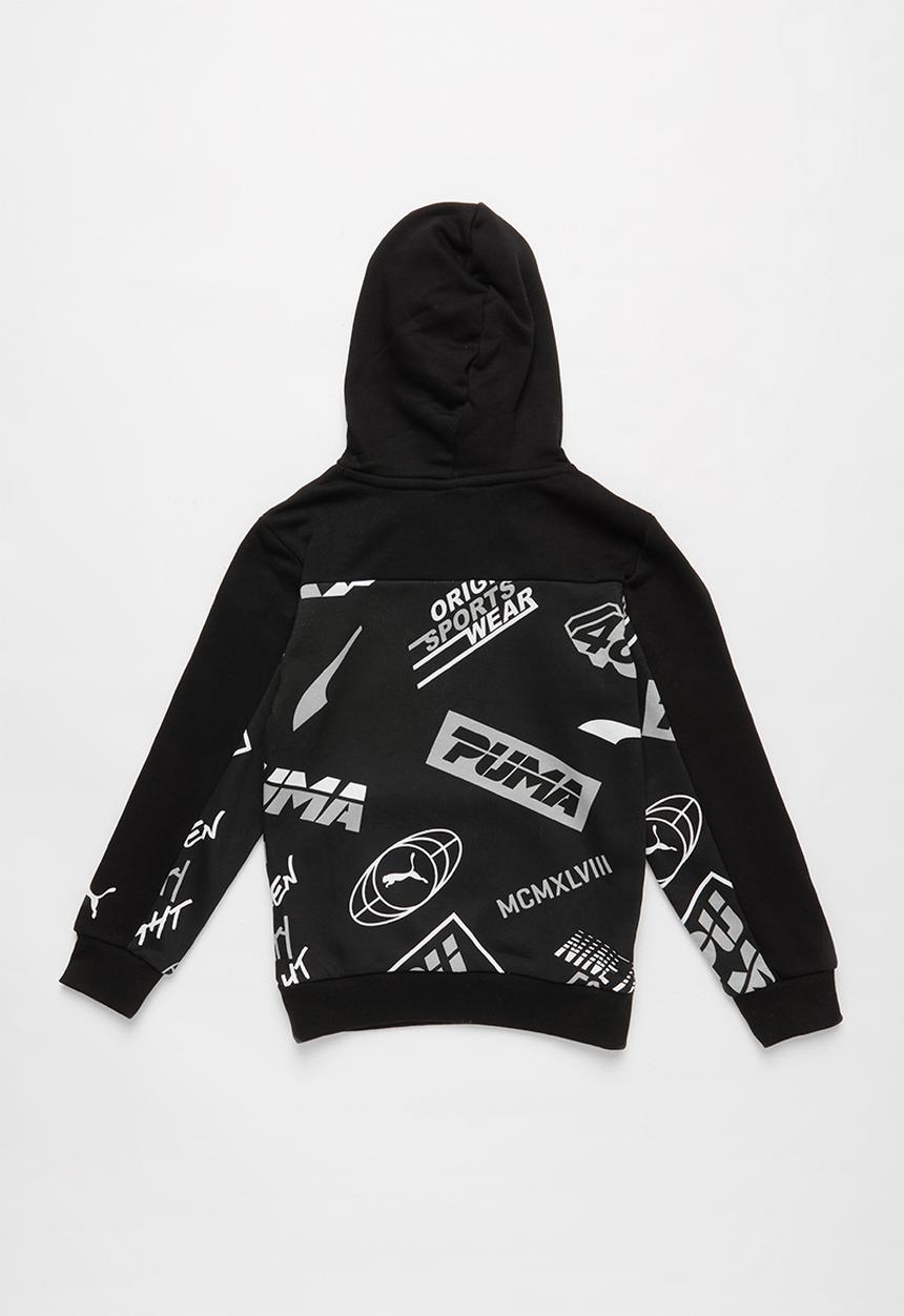 PUMA - Kids alpha aop hoodie - black