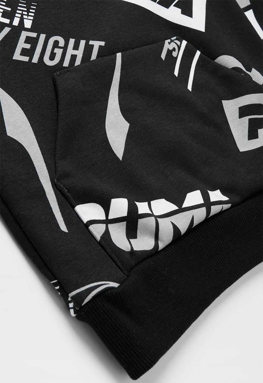 PUMA - Kids alpha aop hoodie - black