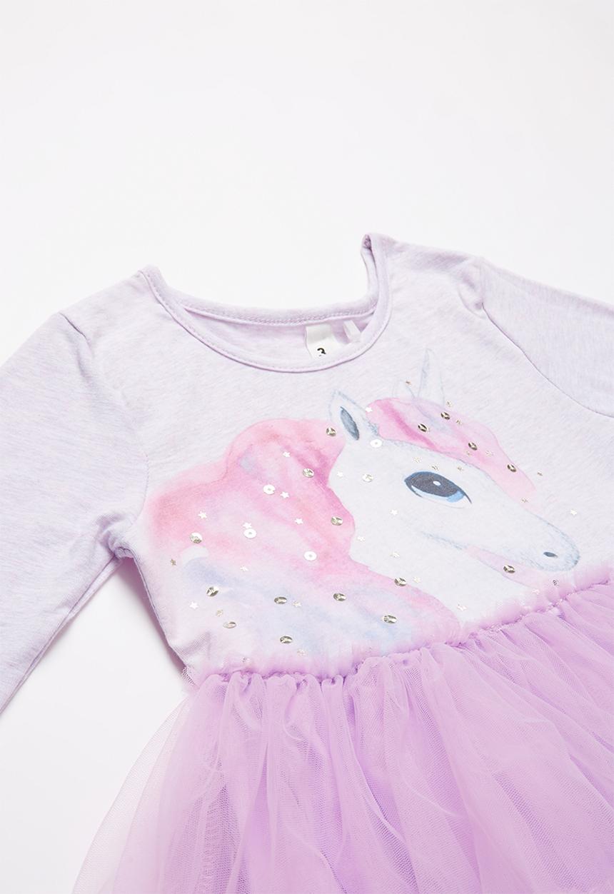 Cotton On - Iris long sleeve tulle - purple