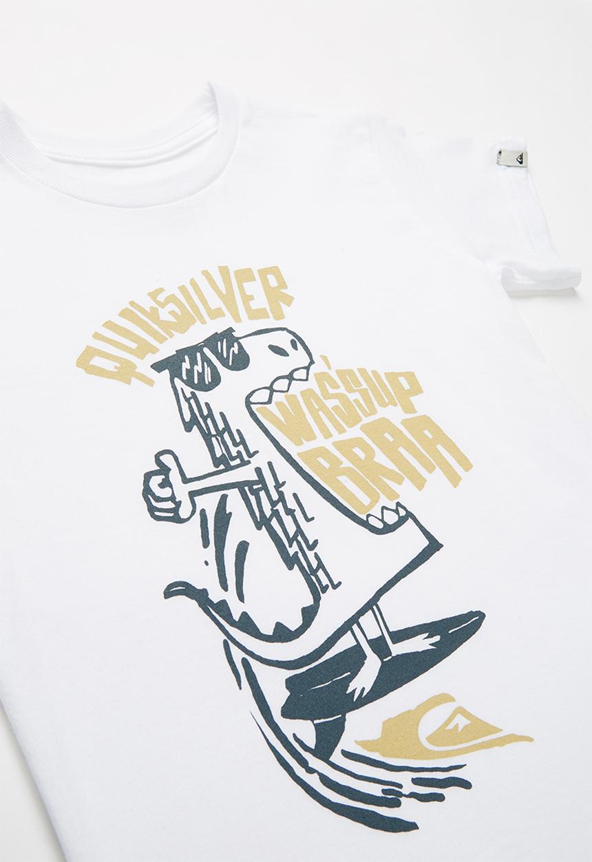 Quiksilver - Waup dino short sleeve boy tee - white