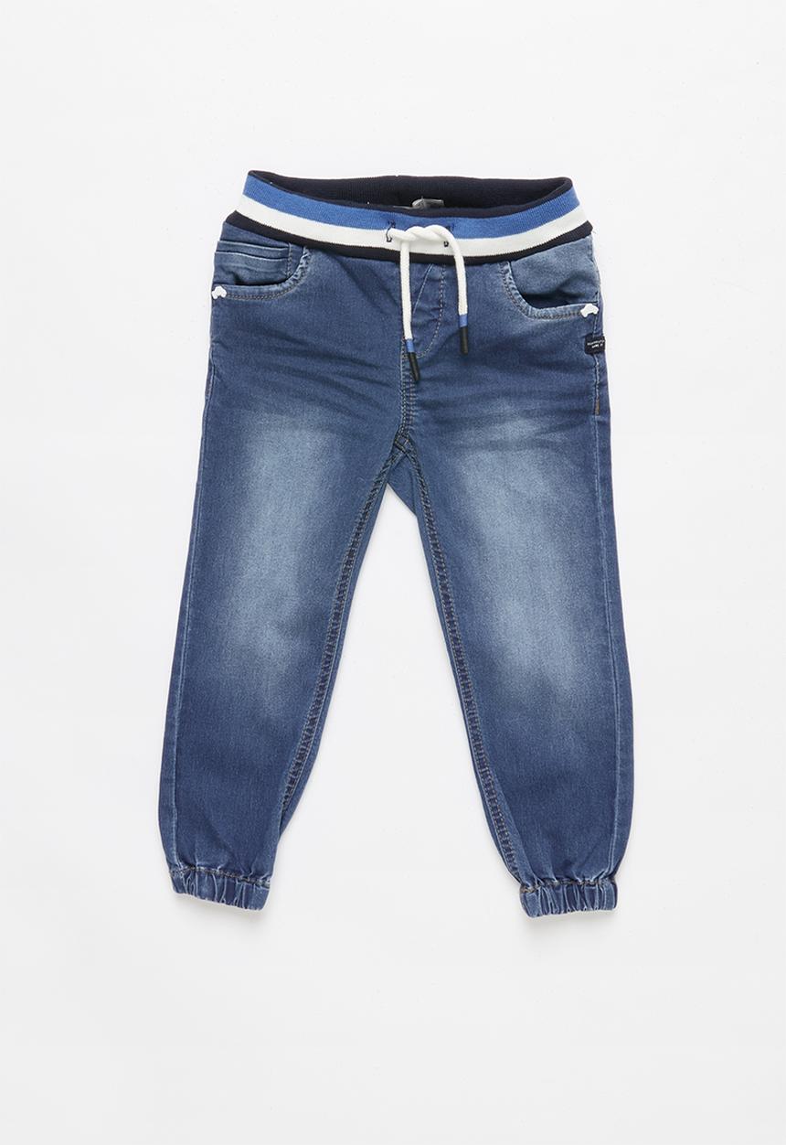 Name It - Bob draw cord denim jogger pants - blue 