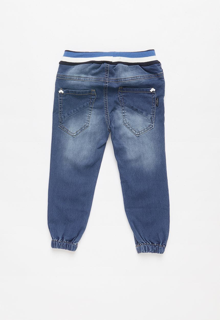 Name It - Bob draw cord denim jogger pants - blue 
