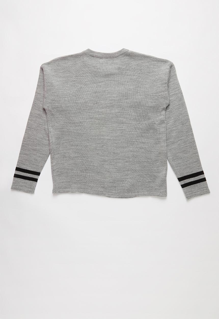 Rebel Republic - Slogan pullover - grey & black