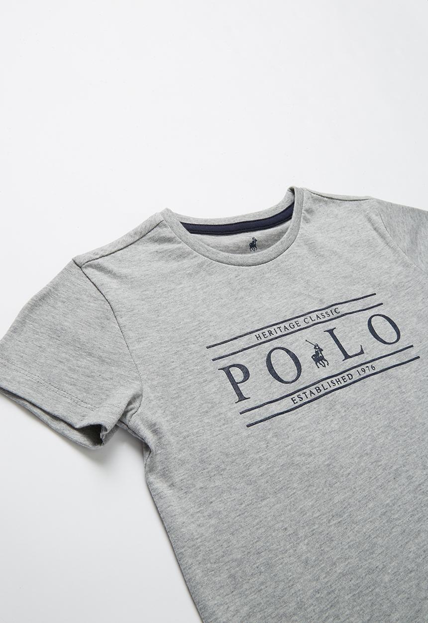 POLO - Daniel printed short sleeve tee - grey