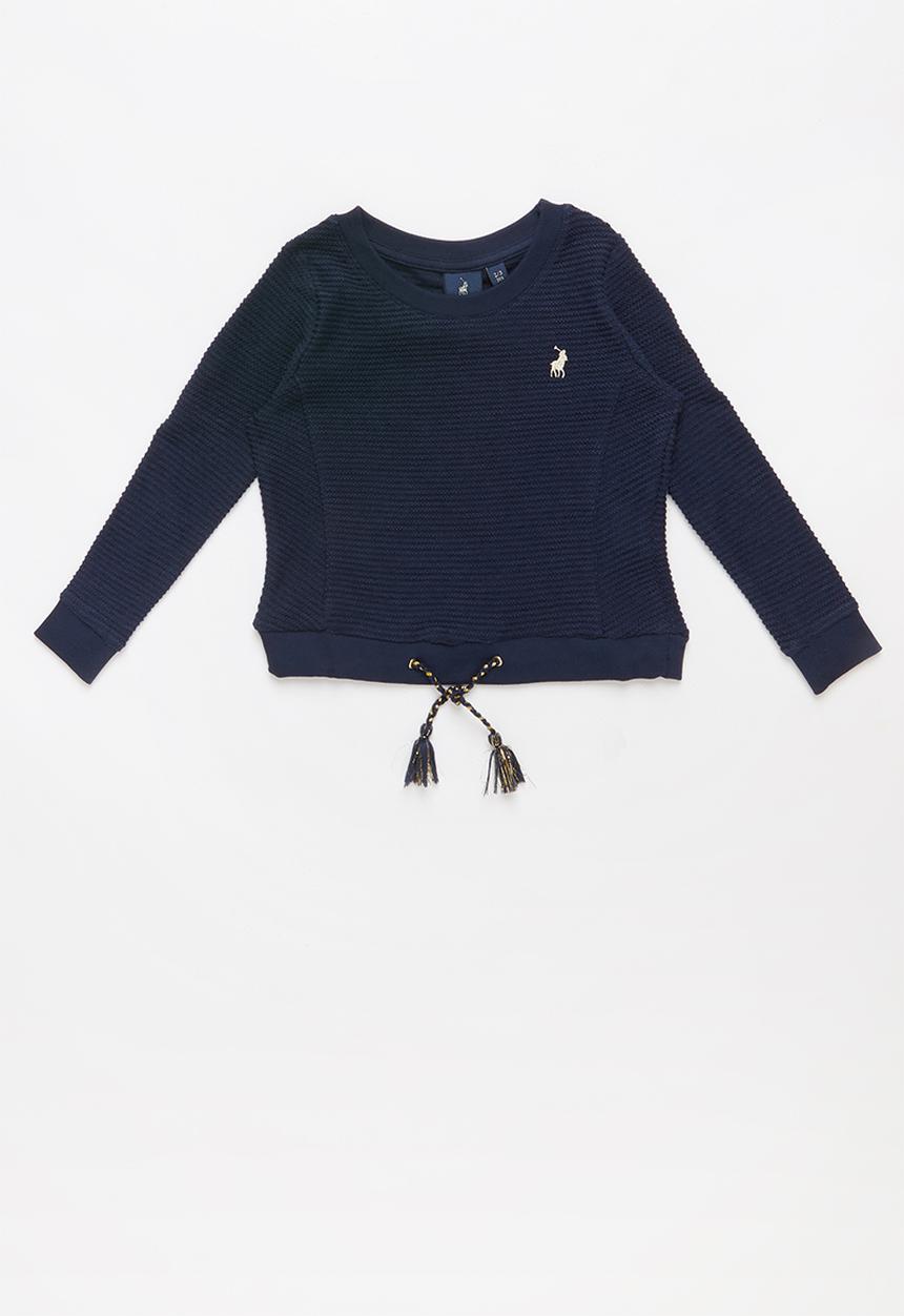 POLO - Girls claire textured pullover - navy