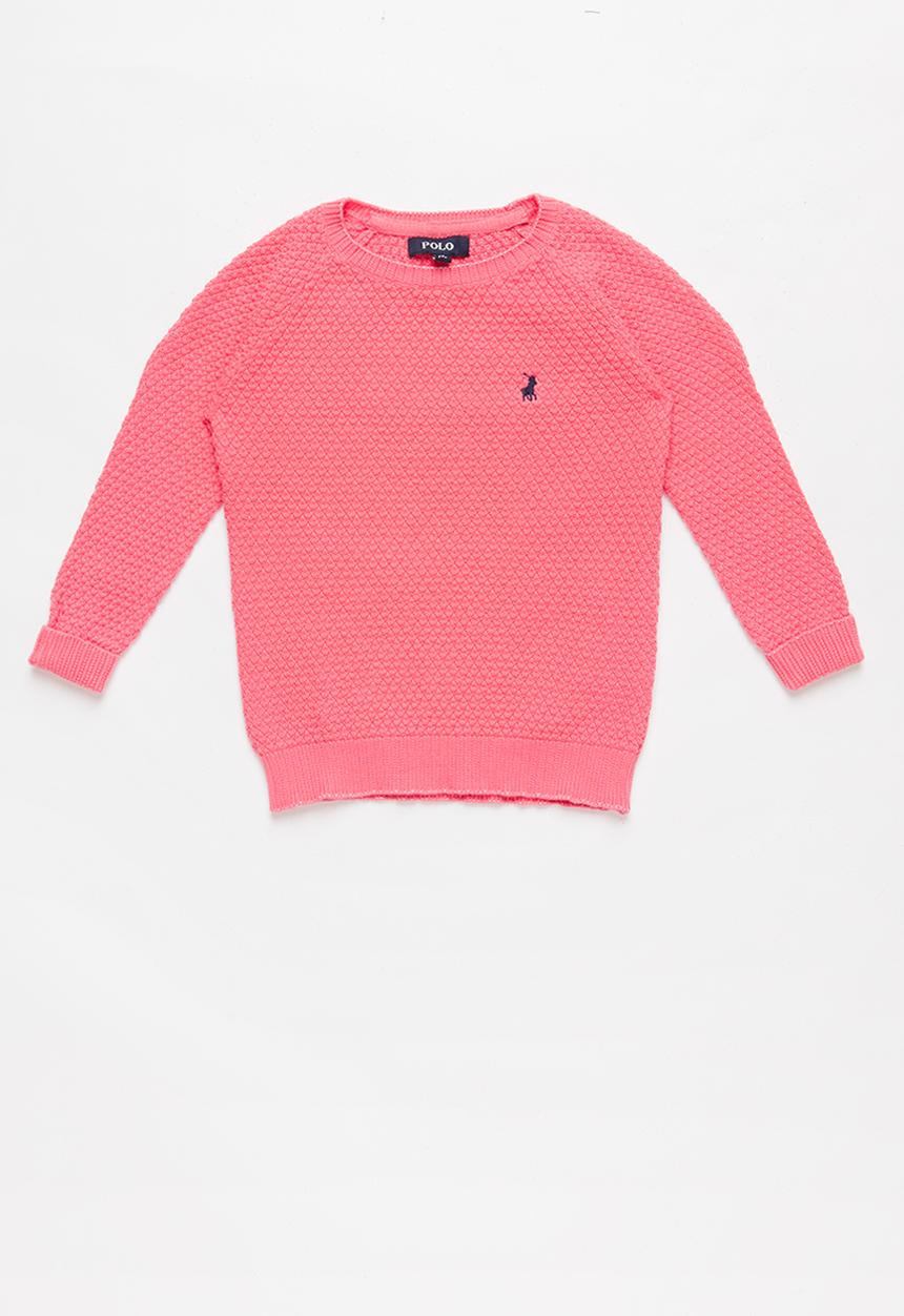 POLO - Girls tiana ls textured pullover - pink