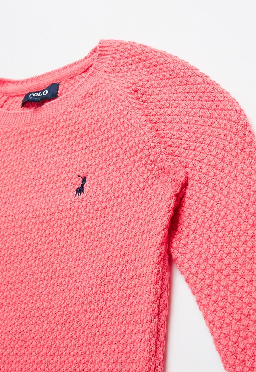 POLO - Girls tiana ls textured pullover - pink