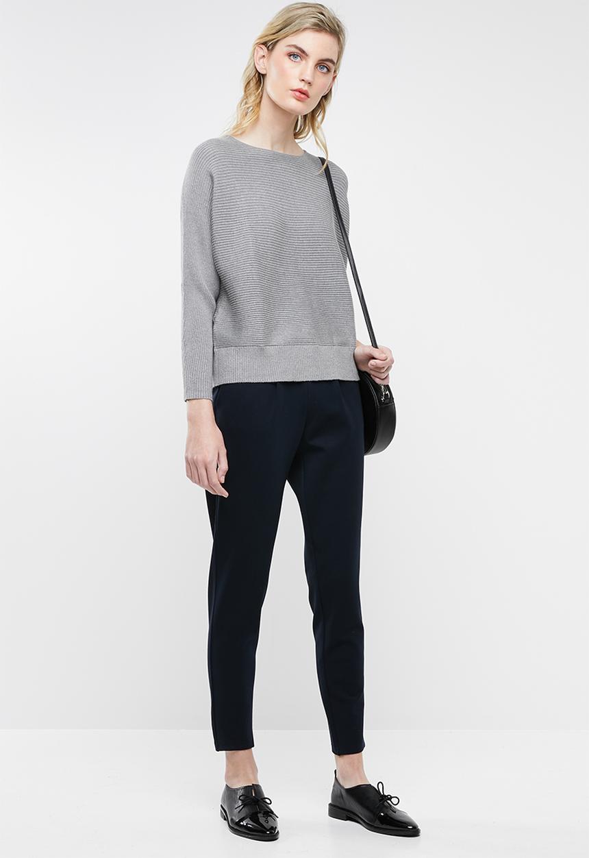 MANGO - Ribbed knitted sweater - grey