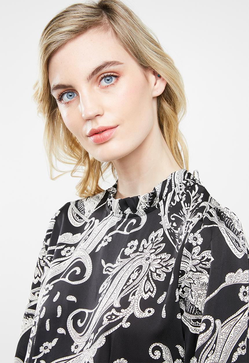 Superbalist - Pie crust shift dress - black & white 
