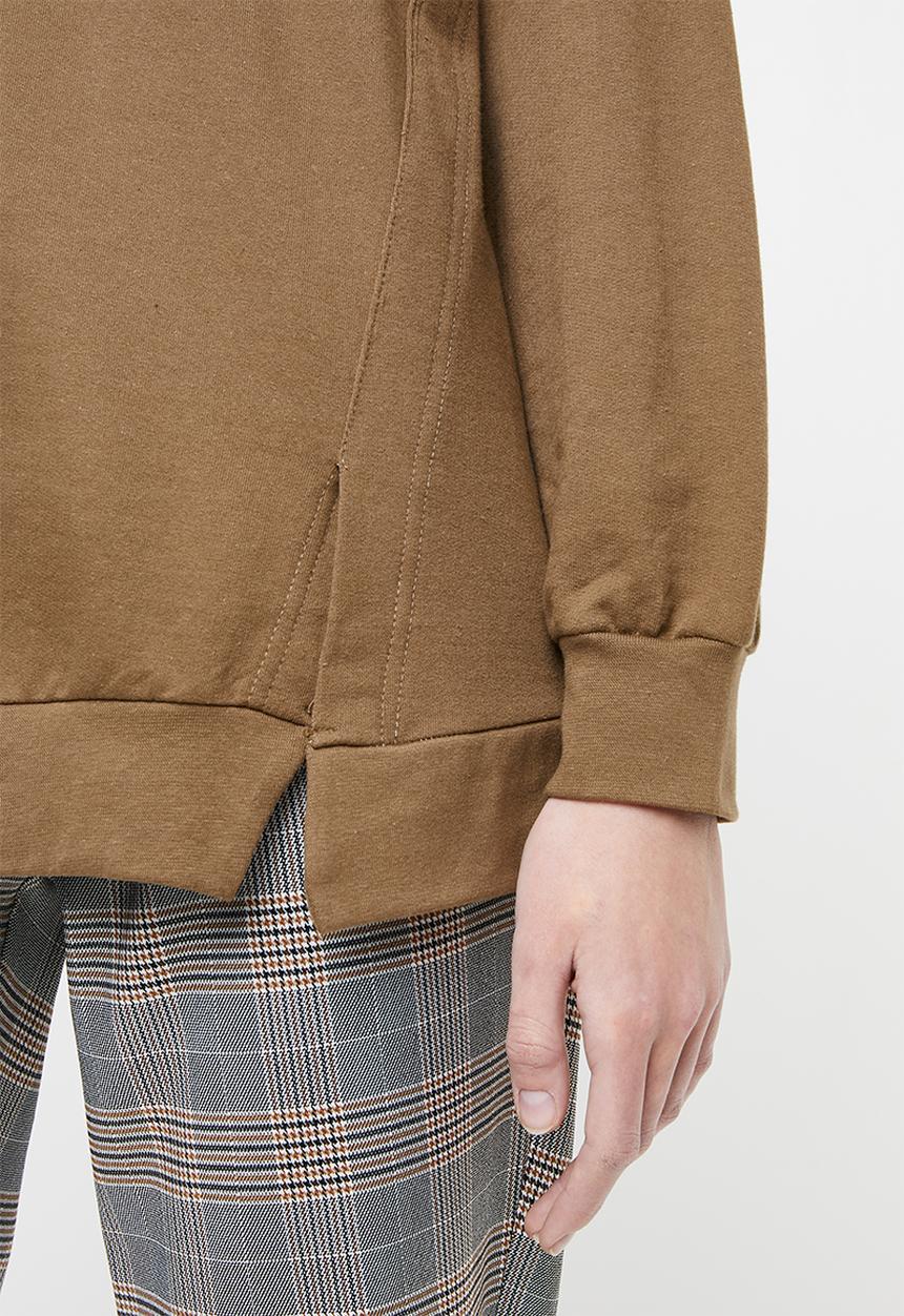 Superbalist - Split hem funnel neck sweat - tan