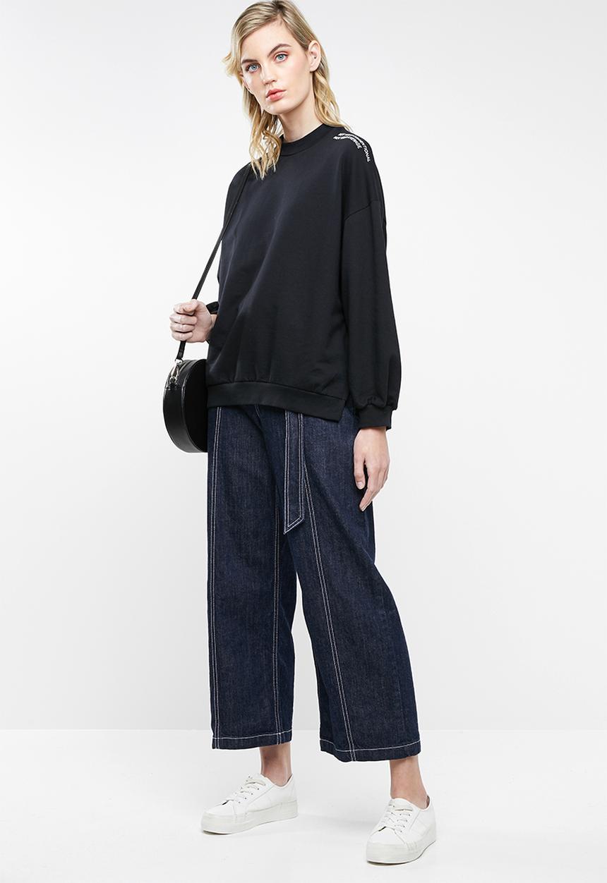 Superbalist - Oversized slogan sweat - black