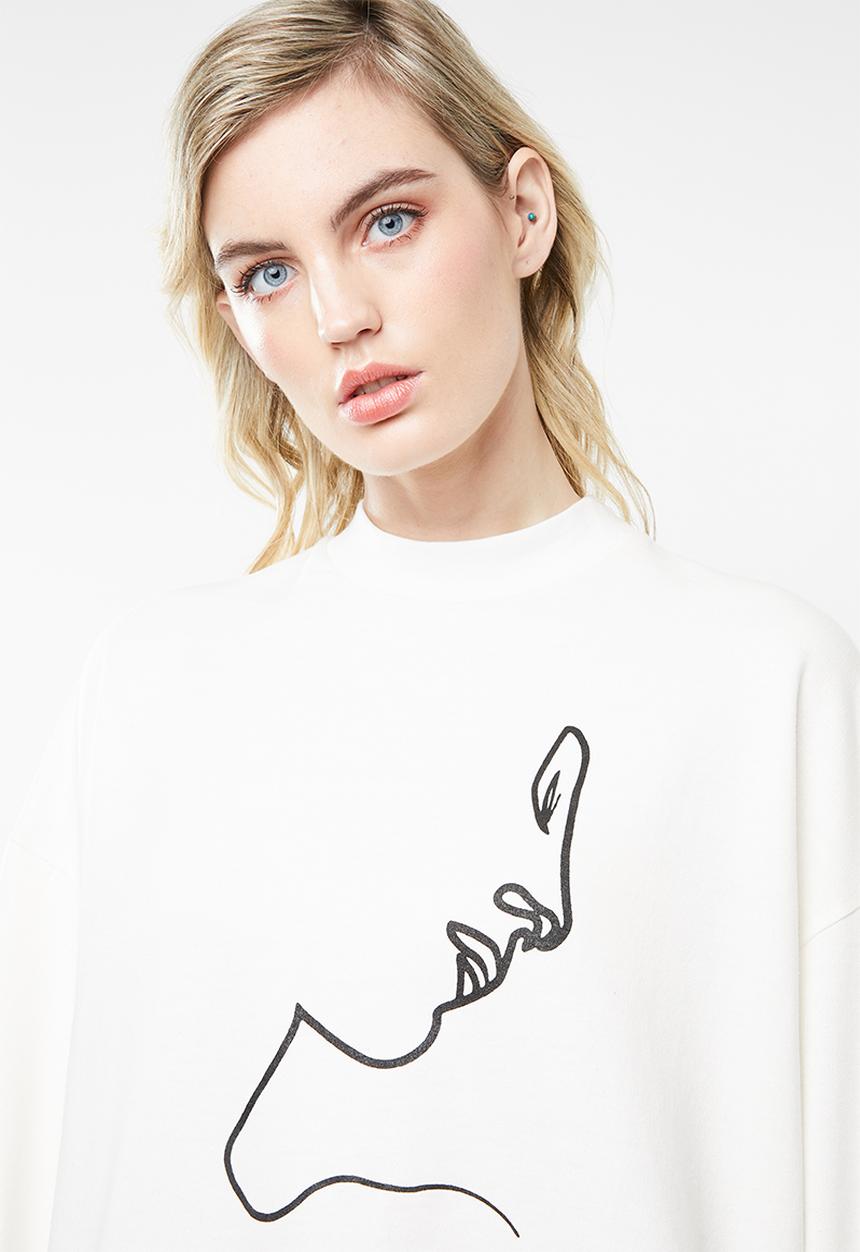 Superbalist - Oversized sweat - white