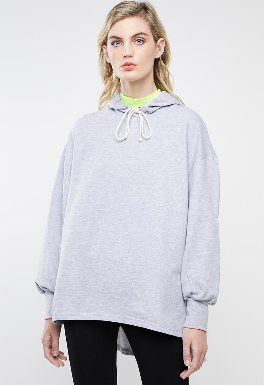 Superbalist - Dip hem hoodie - grey