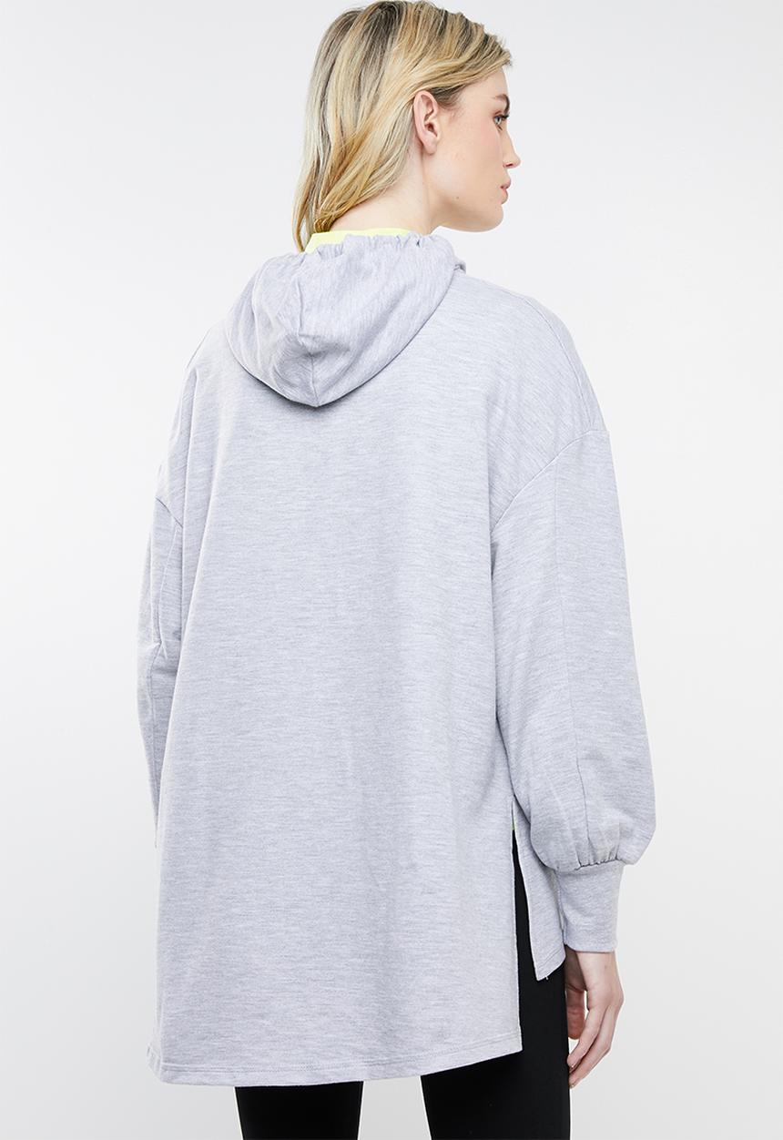 Superbalist - Dip hem hoodie - grey