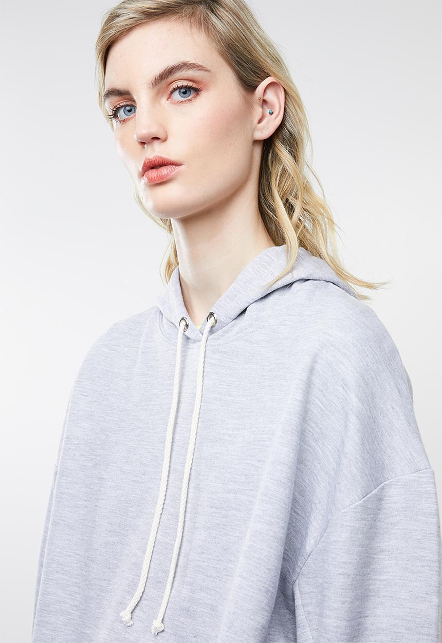 Superbalist - Dip hem hoodie - grey