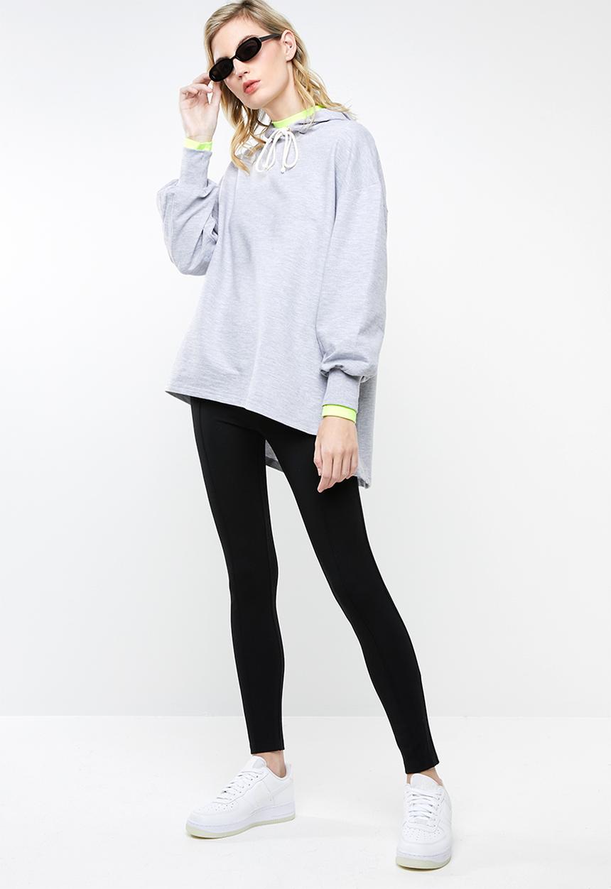 Superbalist - Premium stretch mid rise tregging with seam detail - black 