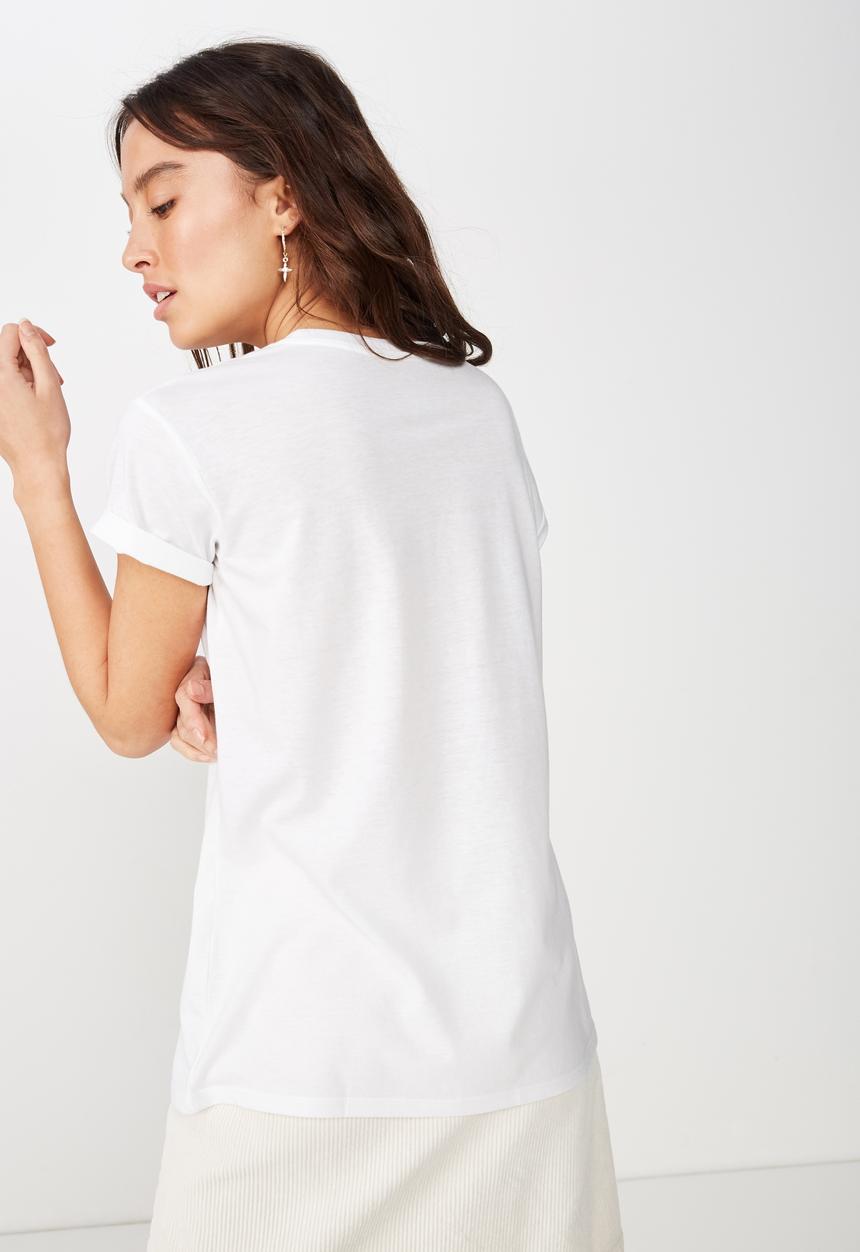 Cotton On - Classic photo surfs up tee - white