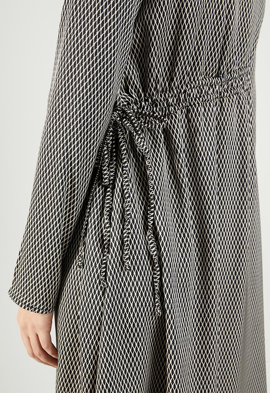 AMANDA LAIRD CHERRY - Bontle shirtdress - black & beige