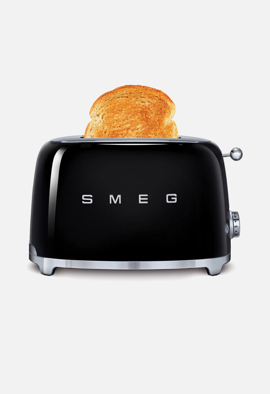smeg - Retro 950w 2 slice toaster - black