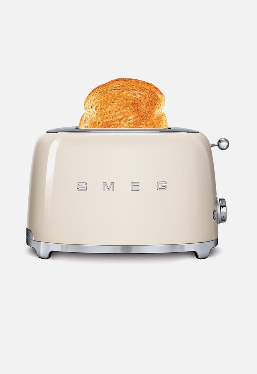 smeg - Retro 950w 2 slice toaster - cream
