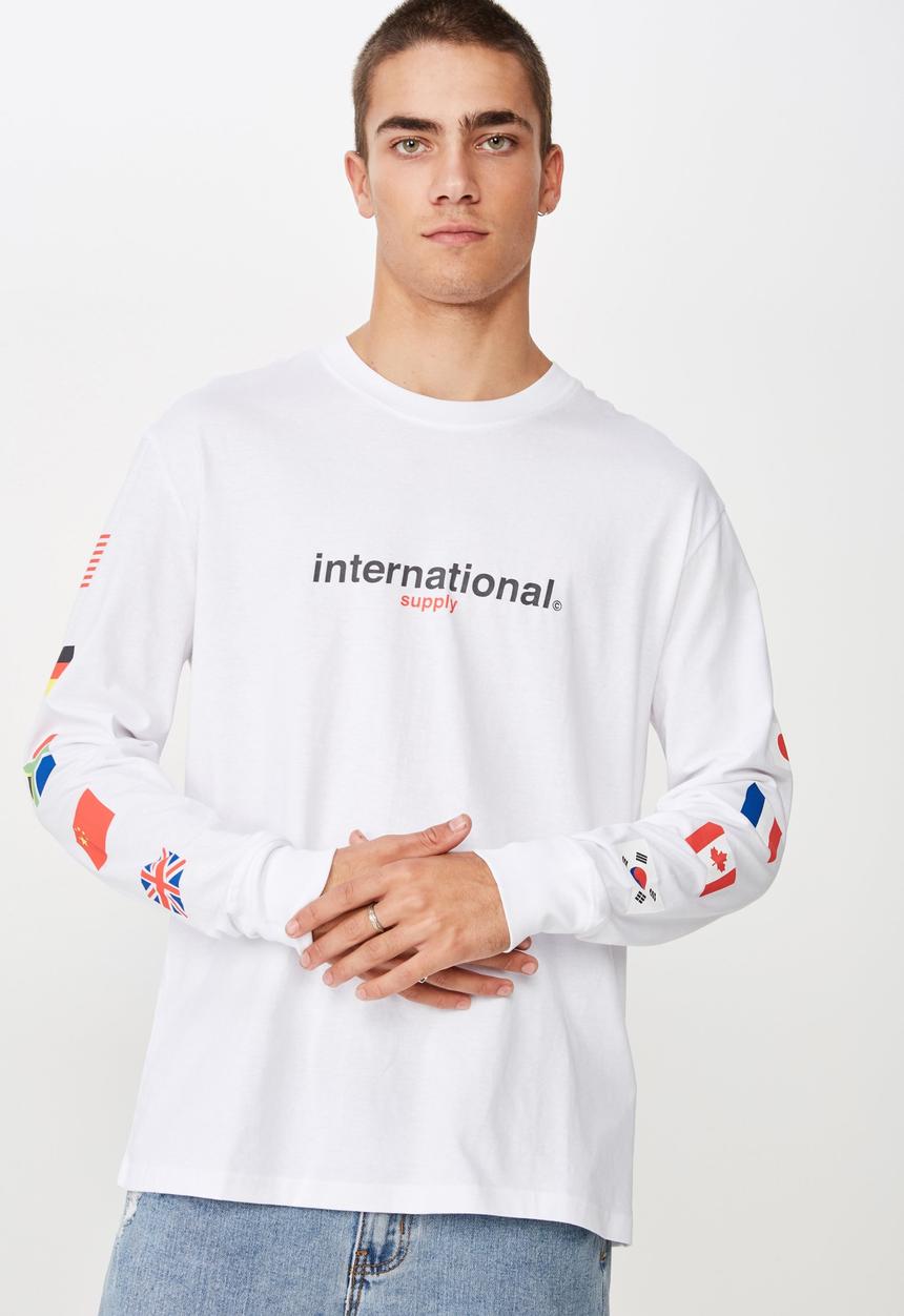 Cotton On - Tbar long sleeve tee - white
