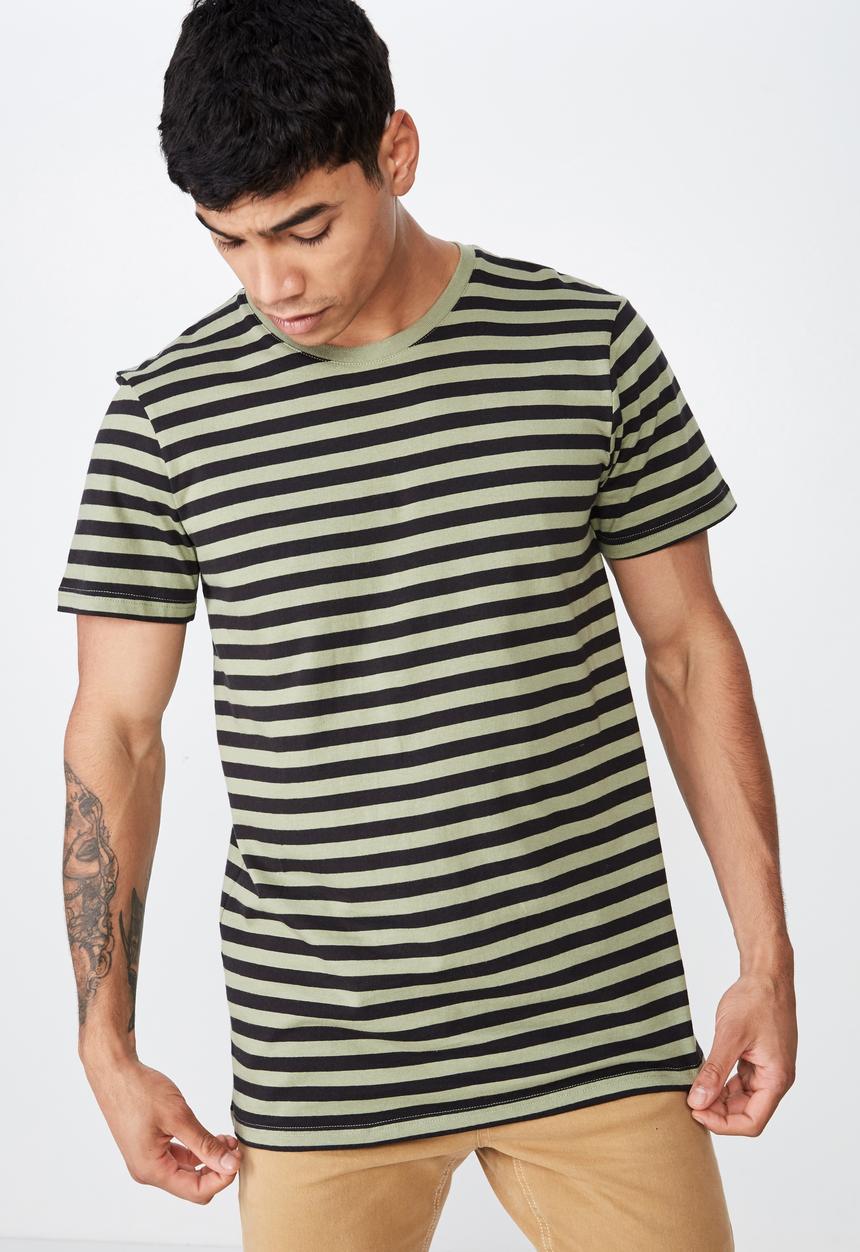 Cotton On - Tbar premium short sleeve tee - green & black 