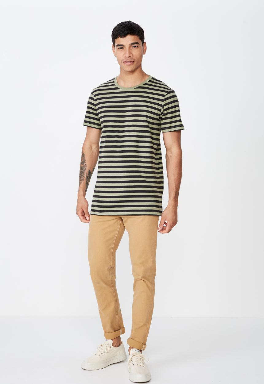 Cotton On - Tbar premium short sleeve tee - green & black 