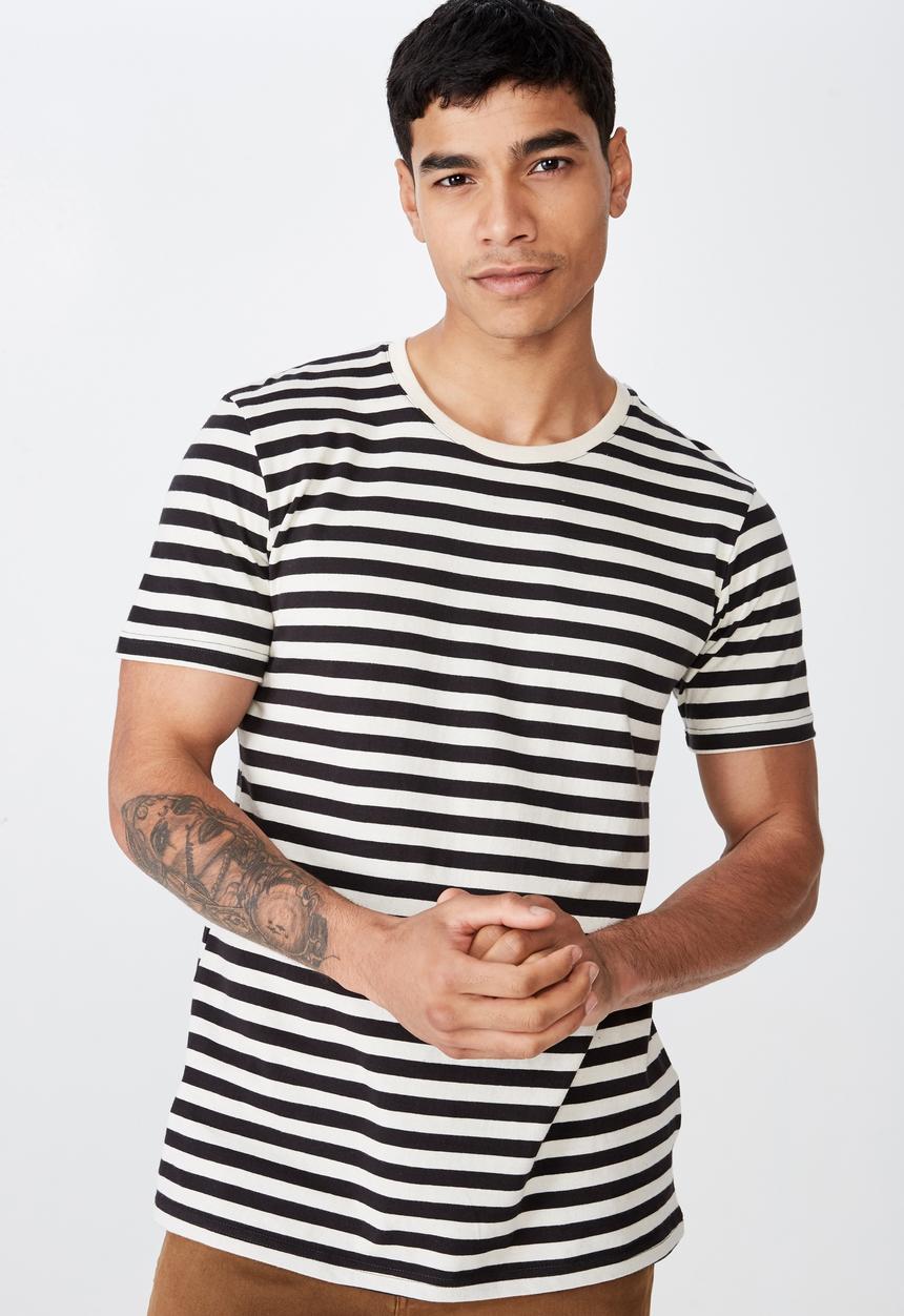 Cotton On - Tbar premium short sleeve tee - white & black 