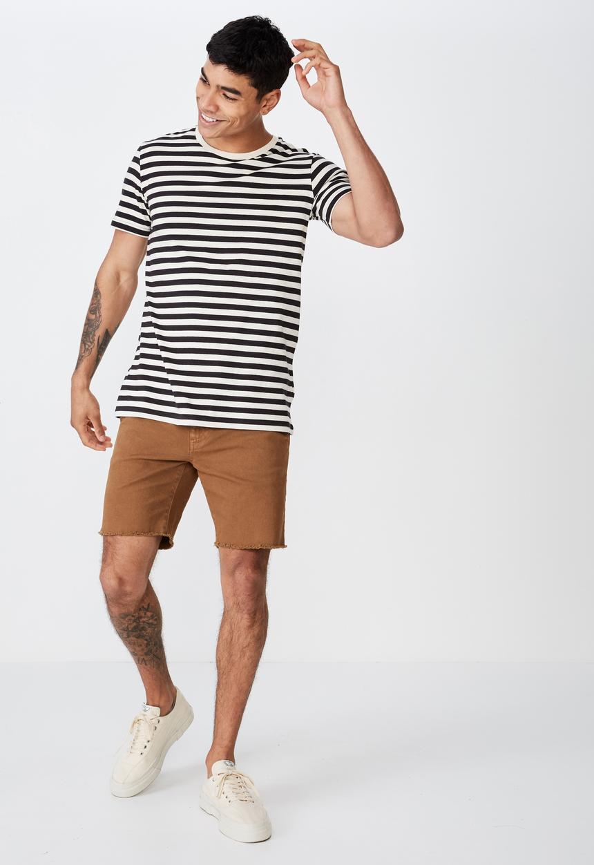 Cotton On - Tbar premium short sleeve tee - white & black 