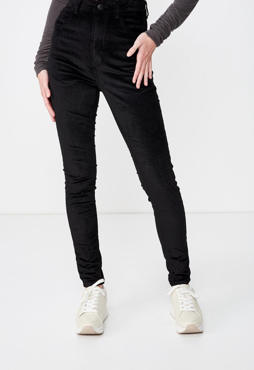 Cotton On - High rise skinny jeans - black