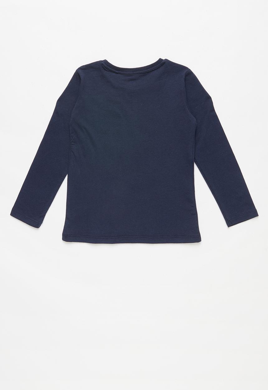 Cotton On - Long sleeve embellished tee - navy