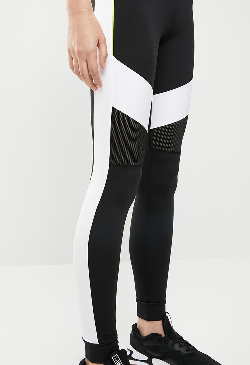 PUMA - Chase legging - black & white 