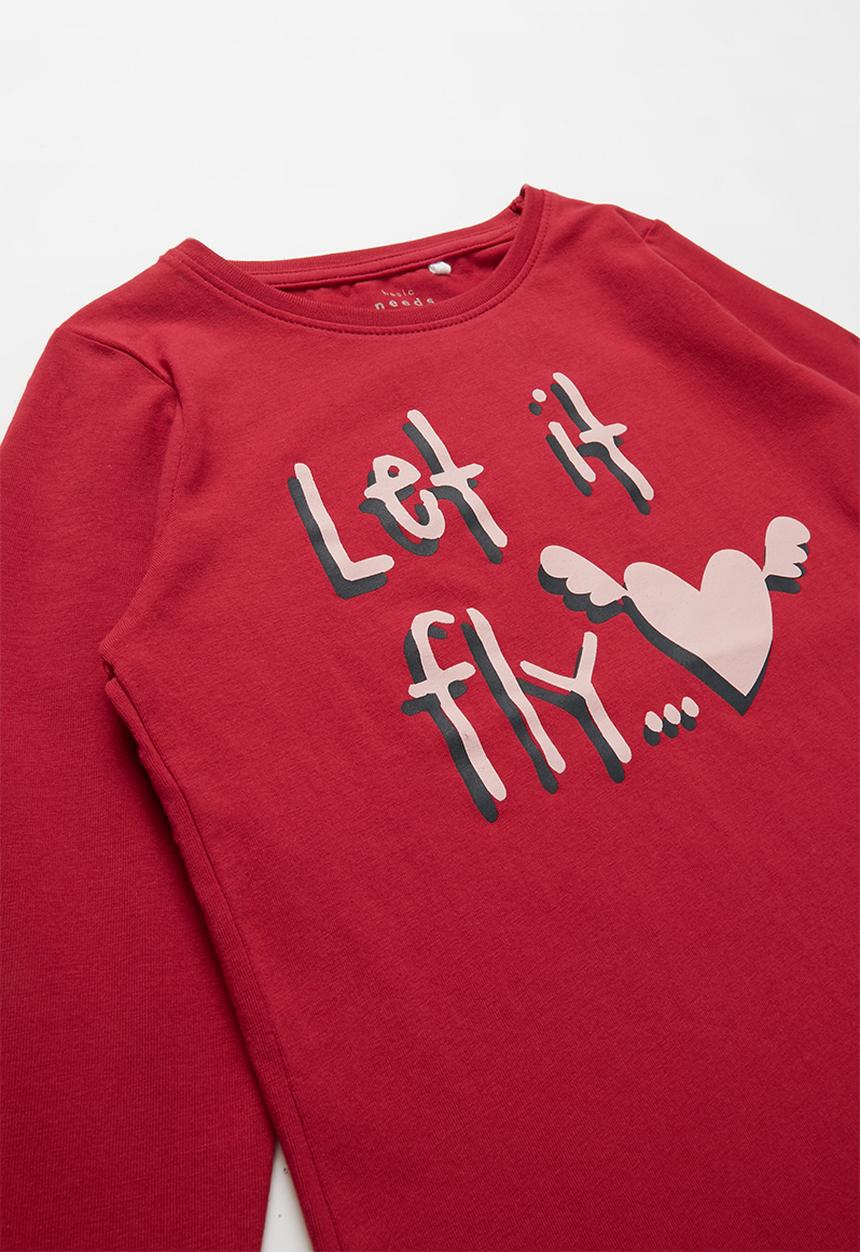 Name It - Kids girls vix long sleeve top - red