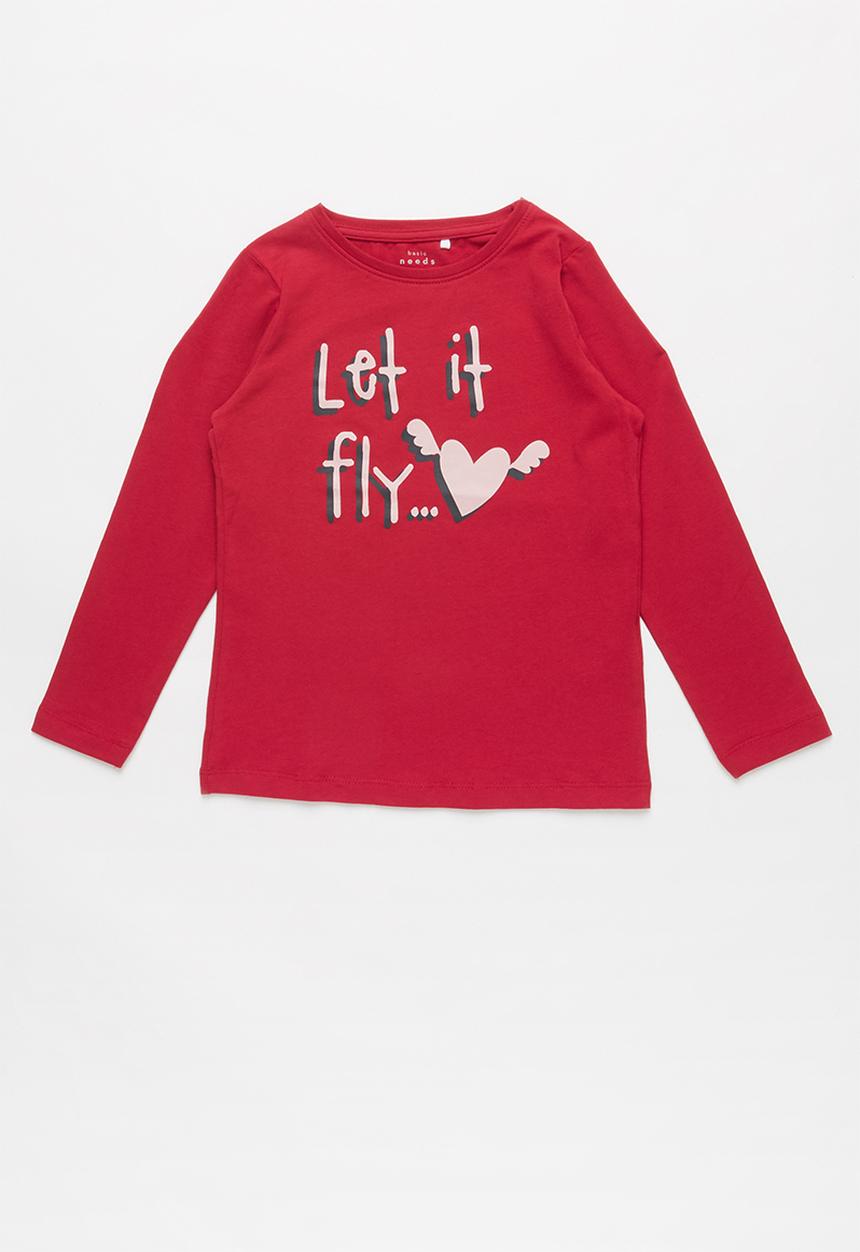 Name It - Kids girls vix long sleeve top - red