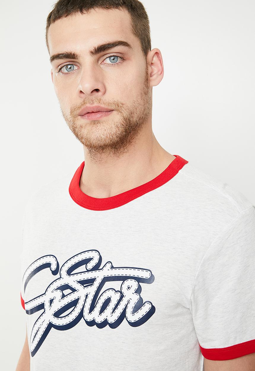 G-STAR - Ringer T-shirt - grey