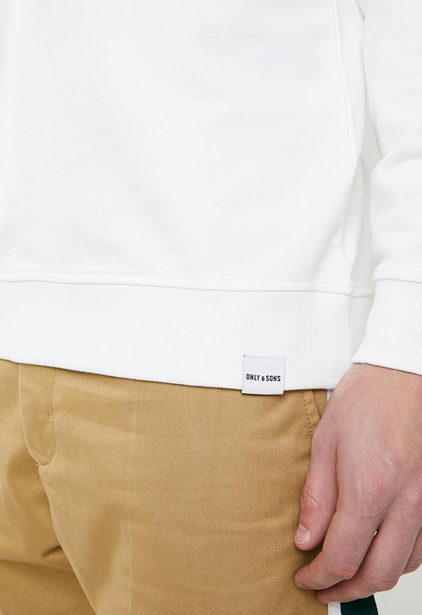 Only & Sons - Napoleon crew neck sweater - white