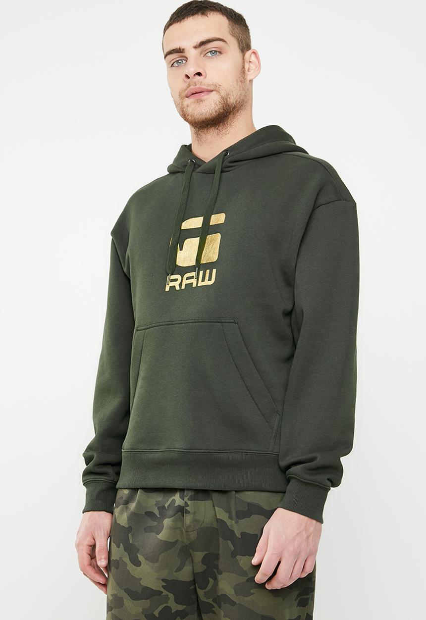 G-STAR - Togrul stor hooded long sleeve sweater - khaki
