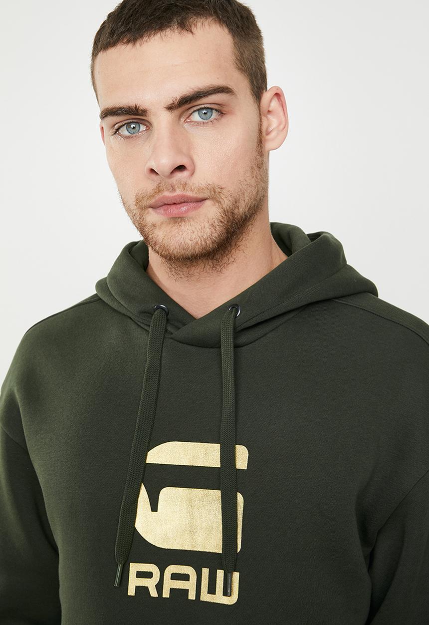 G-STAR - Togrul stor hooded long sleeve sweater - khaki