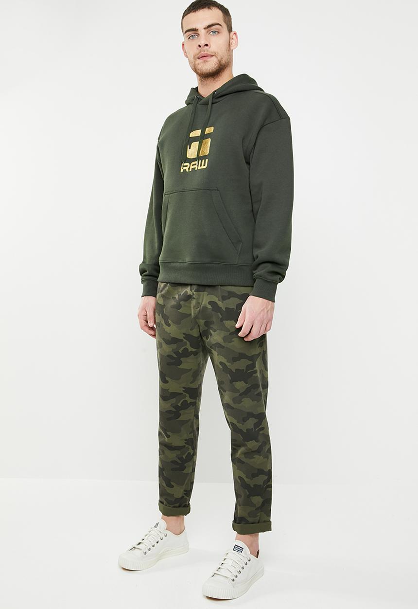 G-STAR - Togrul stor hooded long sleeve sweater - khaki