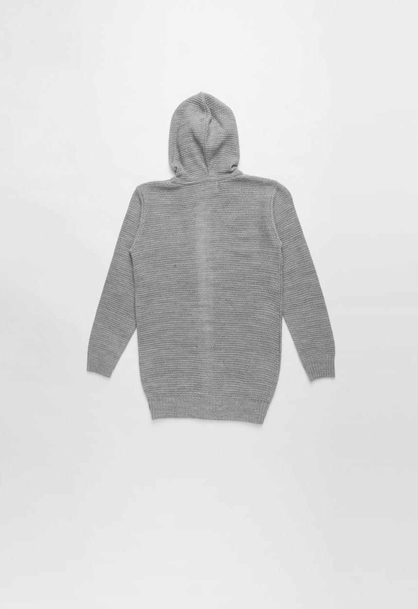 Rebel Republic - Teens Hooded Cardigan - grey