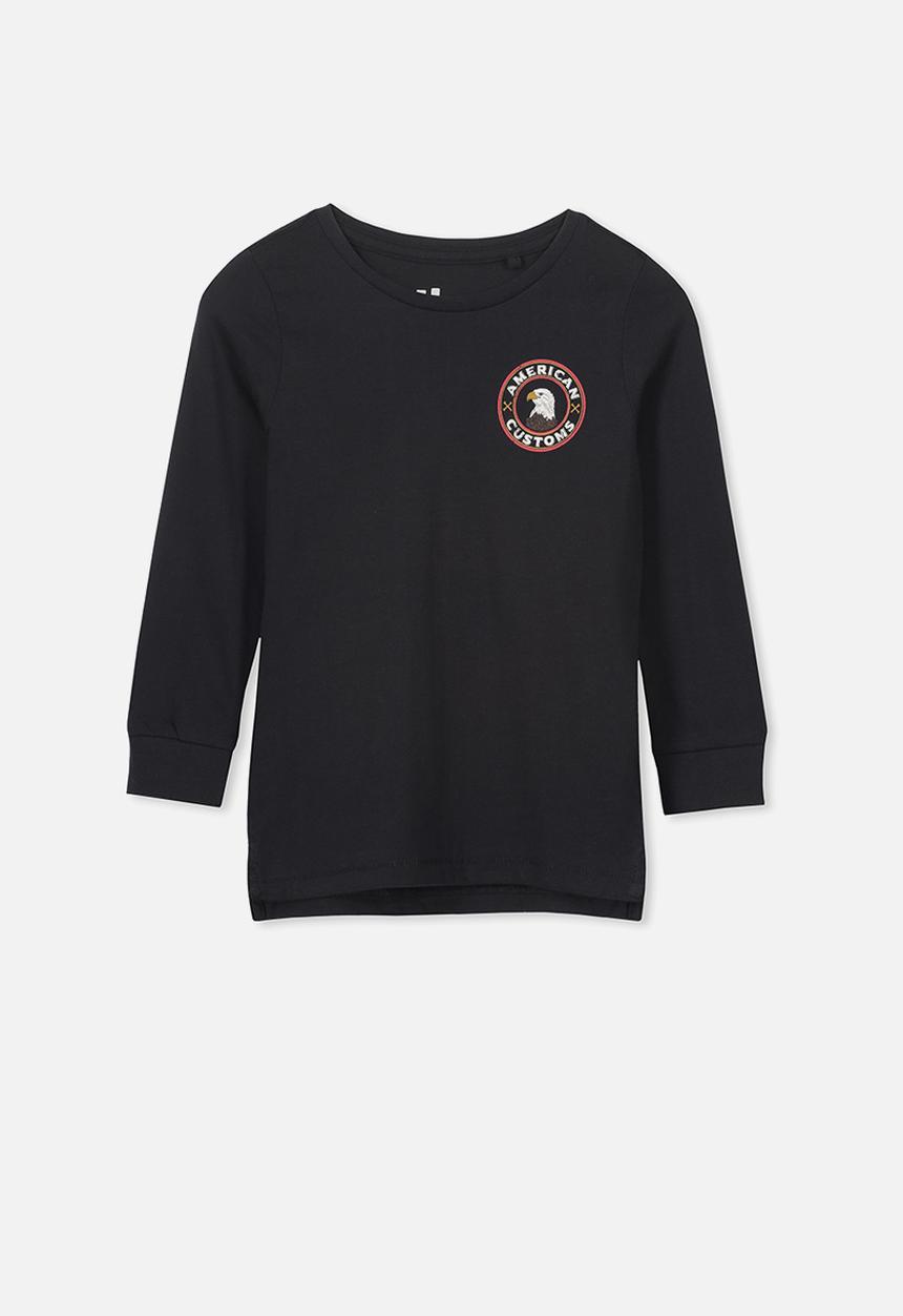 Cotton On - Tom long sleeve tee - black