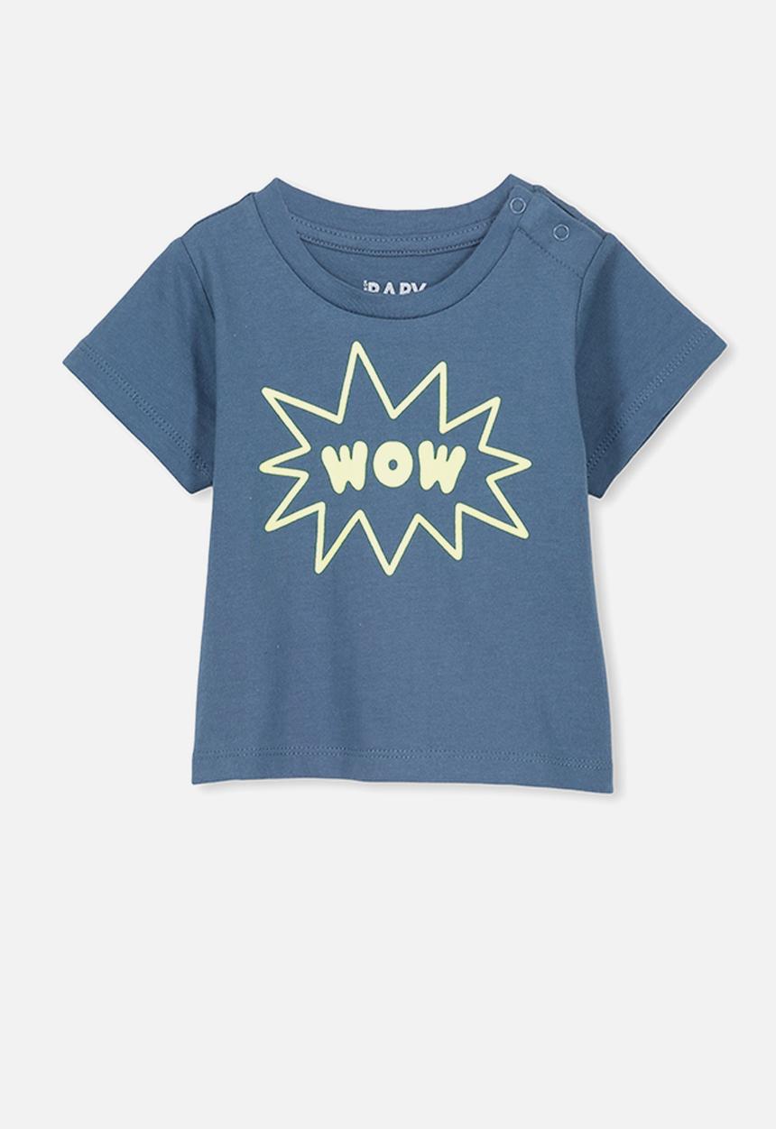 Cotton On - Jamie wow short sleeve tee - blue