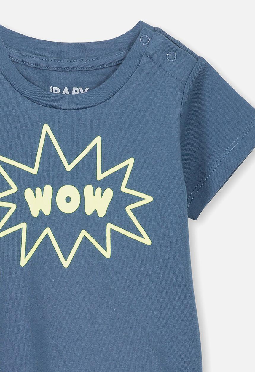 Cotton On - Jamie wow short sleeve tee - blue